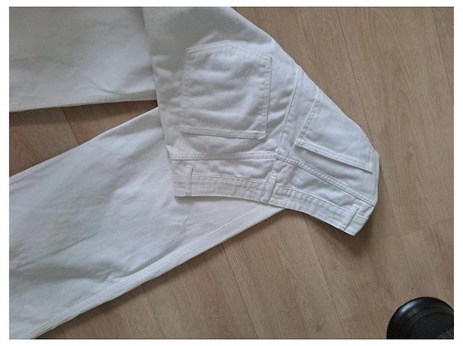 Autre Marque Jeans wide leg branco - vista 2