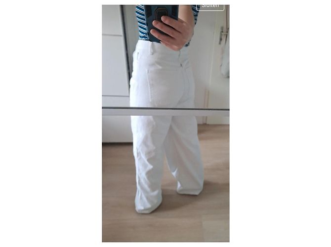 Autre Marque Jeans wide leg branco - vista 7