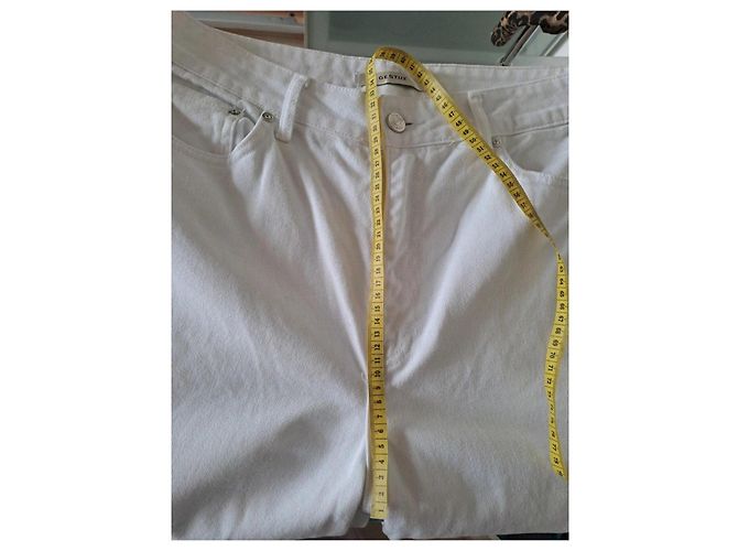 Autre Marque Jeans wide leg branco - vista 8
