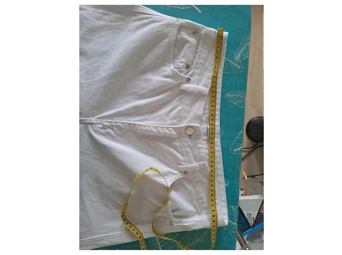 Autre Marque Jeans wide leg branco - vista 9