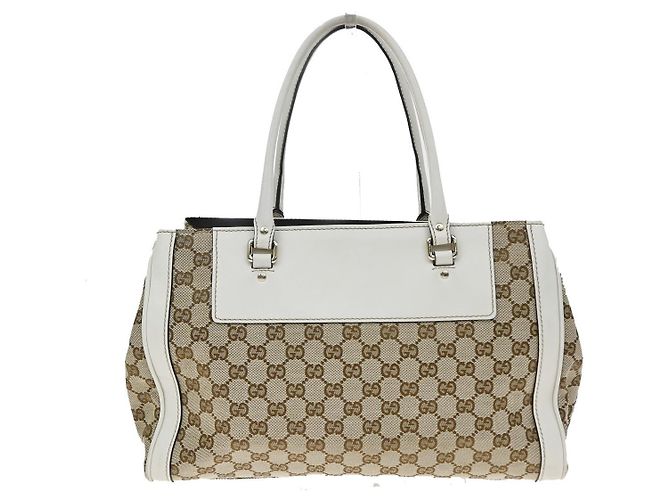Gucci Trophy GG Canvas with Leather Small Marrone - vista 2