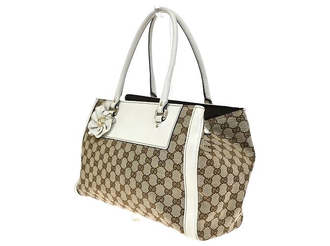 Gucci Trophy GG Canvas with Leather Small Marrone - vista 3