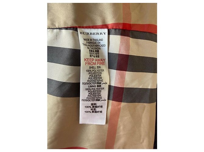 Trench coat blu navy per bambini Burberry con fodera Nova Check - vista 10