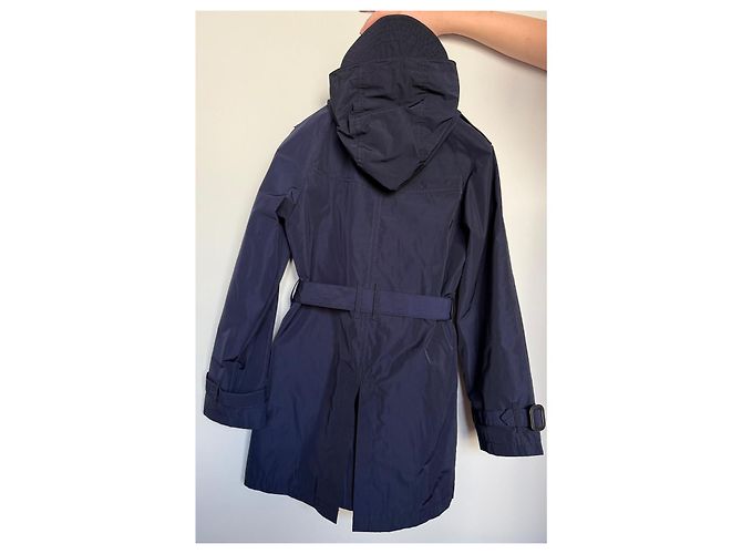 Trench coat blu navy per bambini Burberry con fodera Nova Check - vista 3