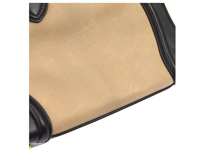Céline Celine Tricolor Luggage Leather Medium Bege - vista 5