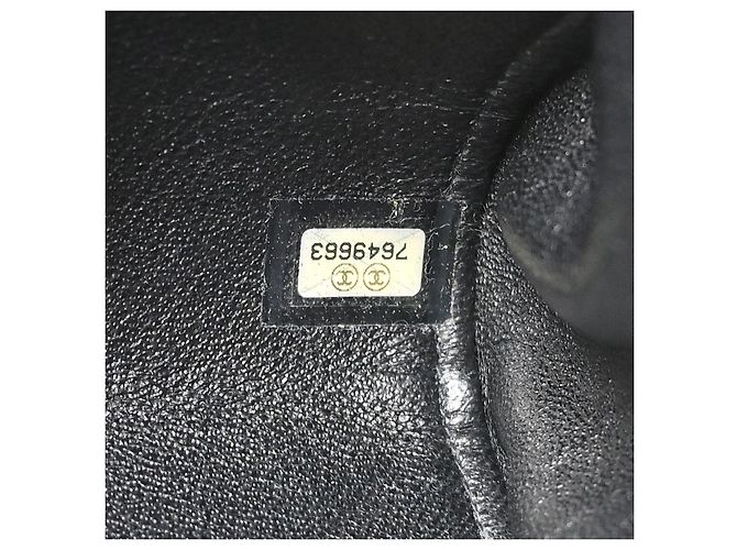 Chanel Chocolate Bar Mademoiselle Lock Chain Quilted velvet Nero - vista 5