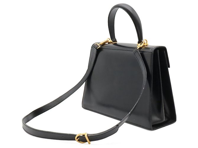 Borsa a tracolla in pelle Gancini Salvatore Ferragamo Nero - vista 3