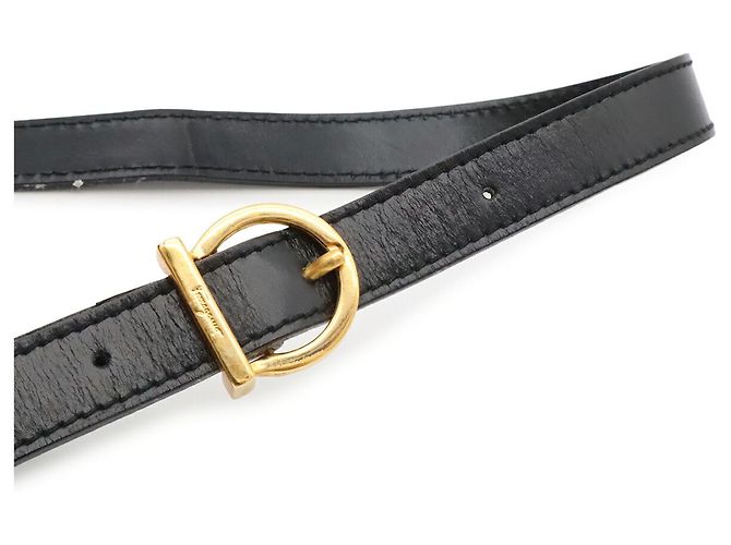 Borsa a tracolla in pelle Gancini Salvatore Ferragamo Nero - vista 7