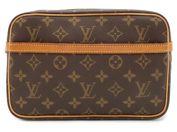 Louis Vuitton Monogram Compiegne 23 Second Bag Clutch Marrom Monograma - vista 2