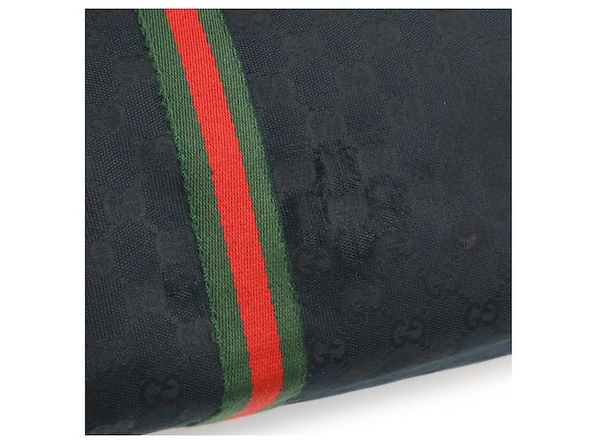Borsa Tote/Spalla Gucci GG Canvas Sherry Line Nero Rosso Verde - vista 9