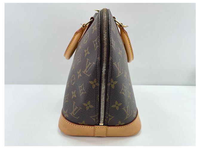 Louis Vuitton Alma Monogram Lace Leather BB Marrom - vista 3