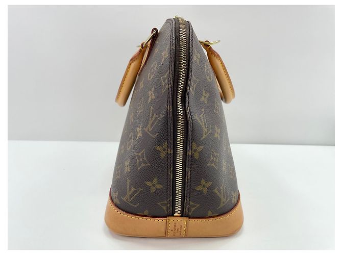 Louis Vuitton Alma Monogram Lace Leather BB Marrom - vista 4