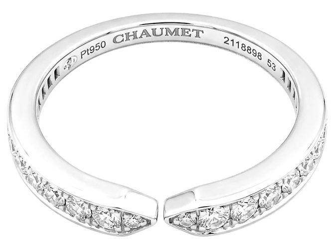 Aliança Chaumet, "Triomphe de Chaumet", platina e diamantes. - vista 2