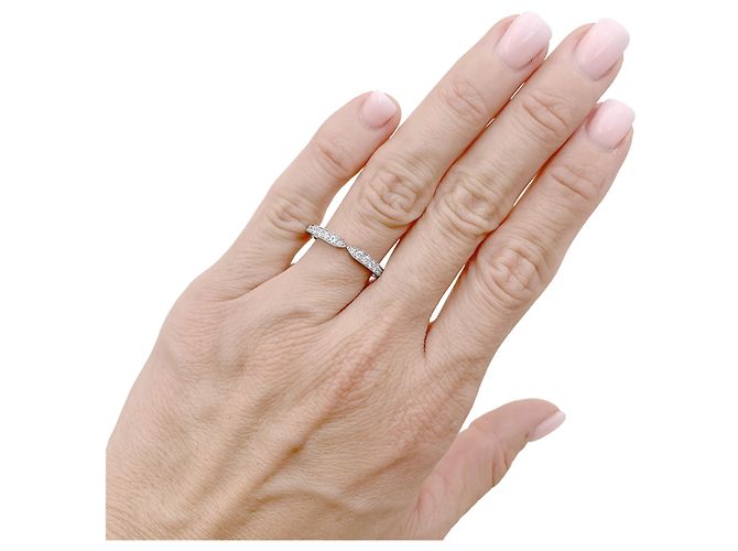 Aliança Chaumet, "Triomphe de Chaumet", platina e diamantes. - vista 5