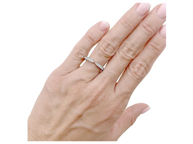 Aliança Chaumet, "Triomphe de Chaumet", platina e diamantes. - vista 6