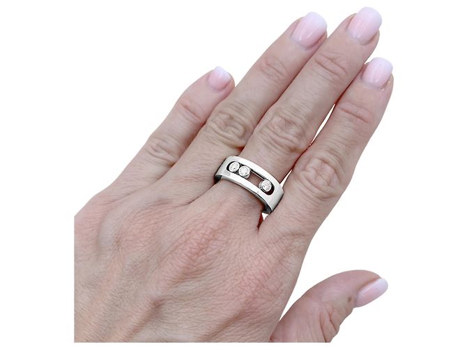 Anillo Messika, "Move Joaillerie", oro blanco, diamantes. - vista 6