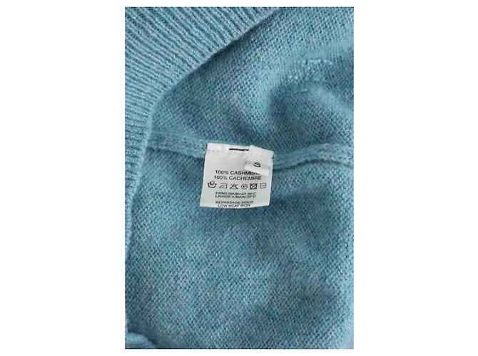 Pull Alexandra Golovanoff en cachemire bleu S - vue 6