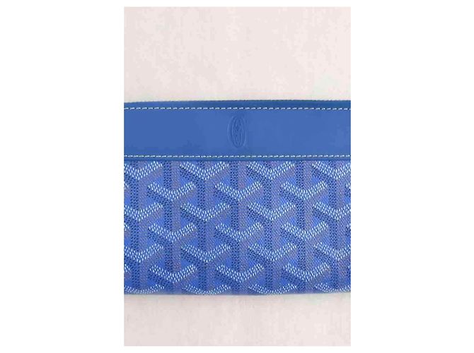 Portafoglio Goyard Matignon APM Zip GM 10 Blu Pelle - vista 2
