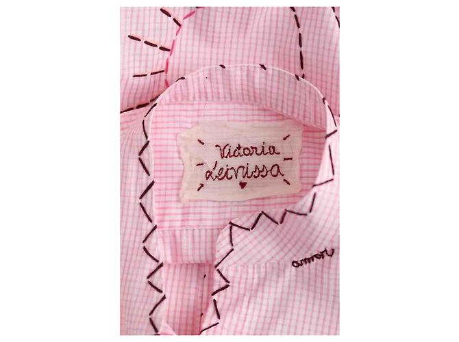 Autre Marque Camisa Victoria Leivissa Rosa de Algodão M - vista 5