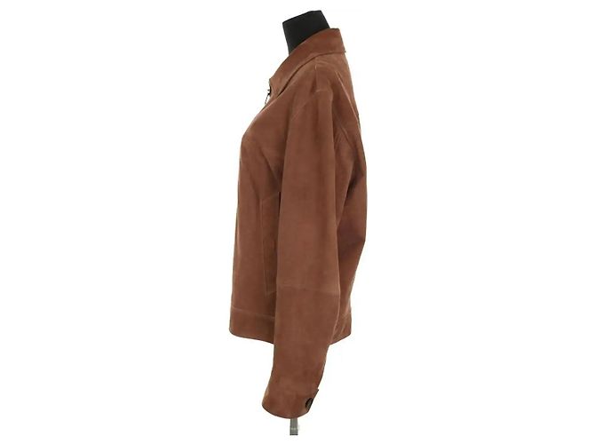 Autre Marque Boss Jacke aus Wildleder braun M - Ansicht 3