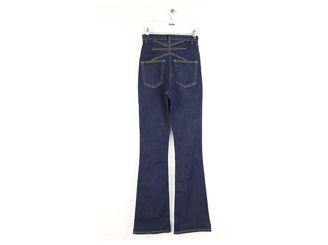 Alaïa Bootcut-Jeans aus blauer Baumwolle - Ansicht 3
