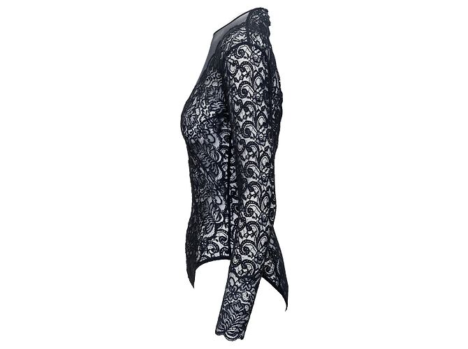 Autre Marque Body transparente bordado Marvel Preto - vista 2