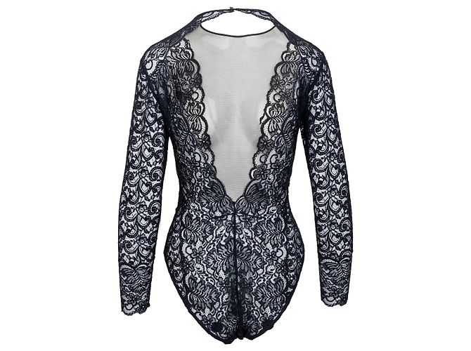 Autre Marque Body transparente bordado Marvel Preto - vista 3