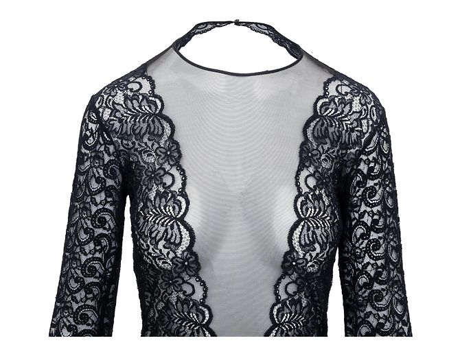 Autre Marque Body transparente bordado Marvel Preto - vista 4