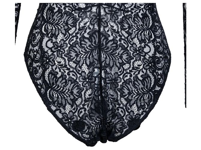 Autre Marque Body transparente bordado Marvel Preto - vista 6