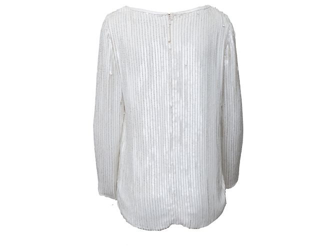 Yves Saint Laurent Saint Laurent Paillettenbluse Weiß - Ansicht 3
