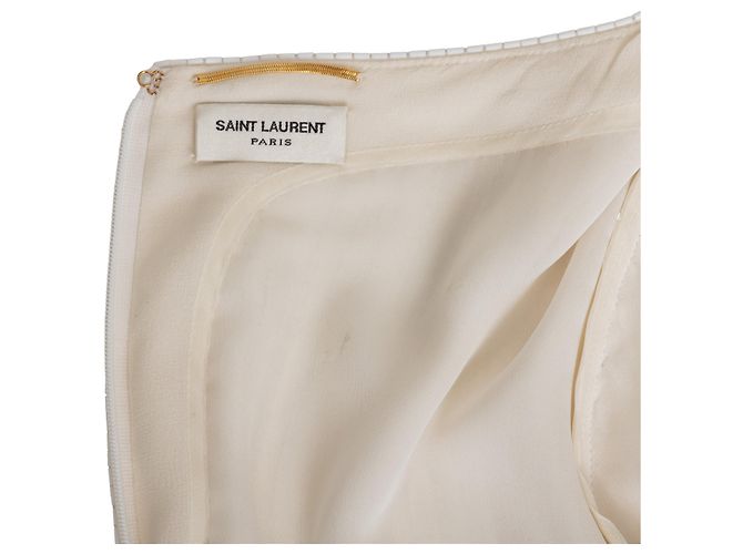 Yves Saint Laurent Saint Laurent Paillettenbluse Weiß - Ansicht 7