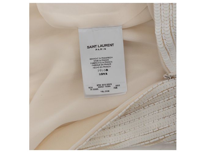 Yves Saint Laurent Saint Laurent Paillettenbluse Weiß - Ansicht 8