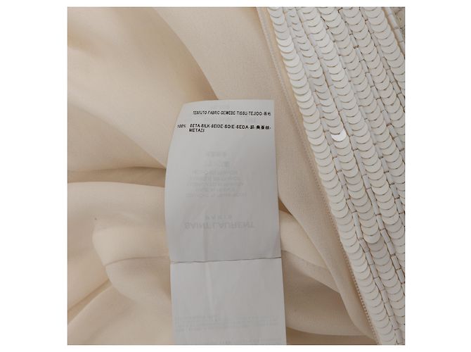 Yves Saint Laurent Saint Laurent Paillettenbluse Weiß - Ansicht 9