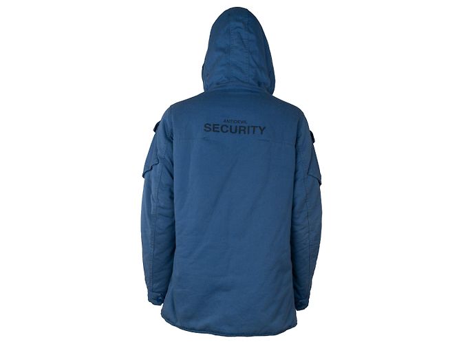 Undercover Blue Hooded Padded Jacket - view 2