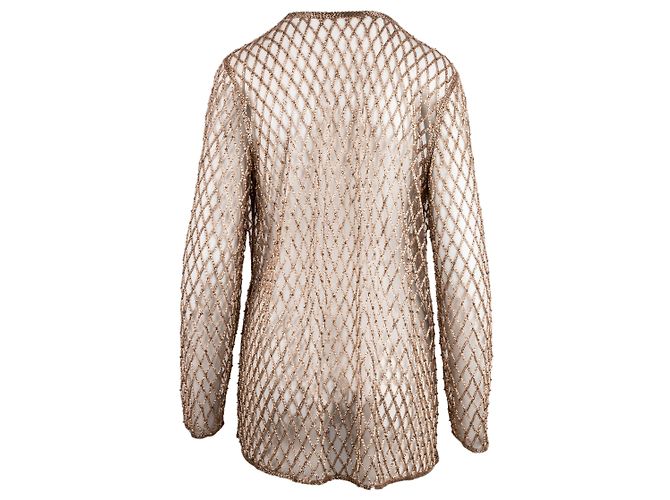 Autre Marque Collection Privée Bead Embellished Jacket Golden - view 2