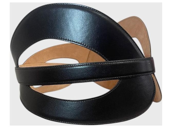 Ceinture Alexander McQueen noire T.85 Black - view 3