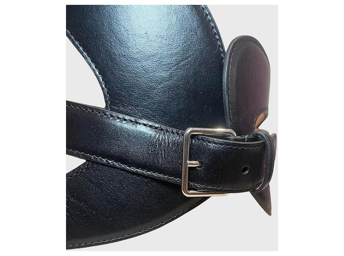 Ceinture Alexander McQueen noire T.85 Black - view 5