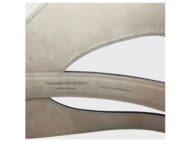 Ceinture Alexander McQueen noire T.85 Black - view 6