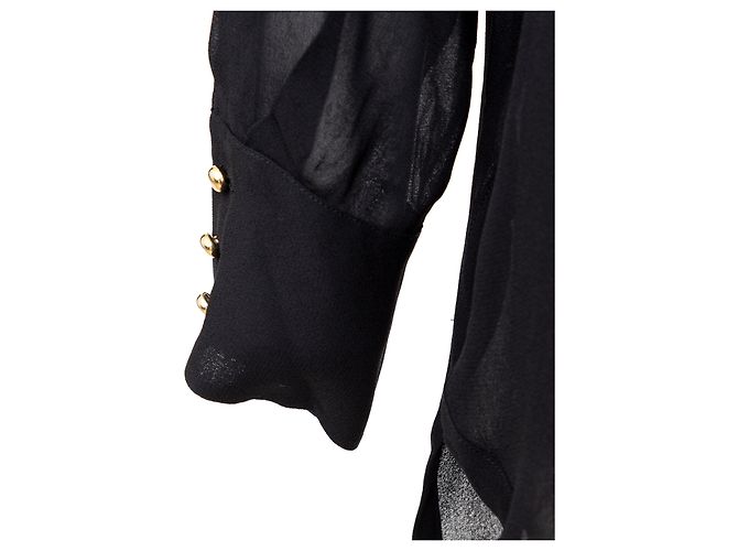Autre Marque Gaetano Navarra Bluse aus schwarzem Leder - Ansicht 5
