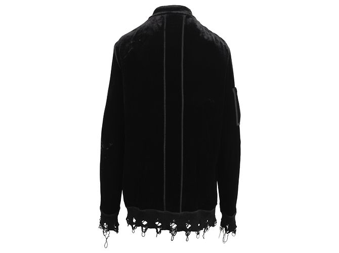 Autre Marque Felpa in velluto distressed Diliborio Nero - vista 2
