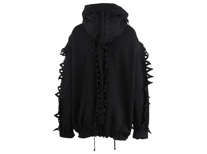 Autre Marque Sudadera negra Diliborio con detalles calados Negro - vista 2