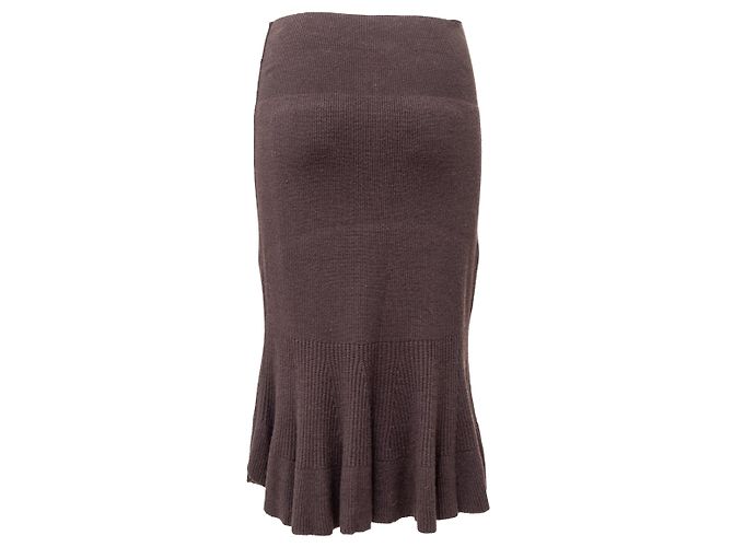 Gonna in lana Sonia Rykiel Marrone - vista 3