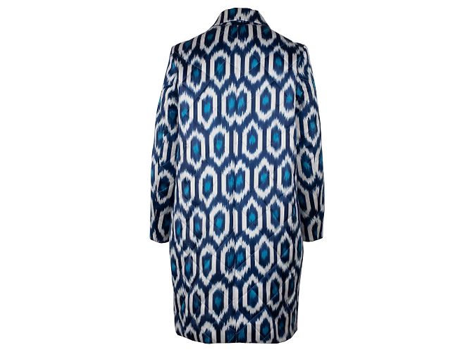 Autre Marque Moel Bosh Ikat Steppmantel Blau Weiß - Ansicht 3