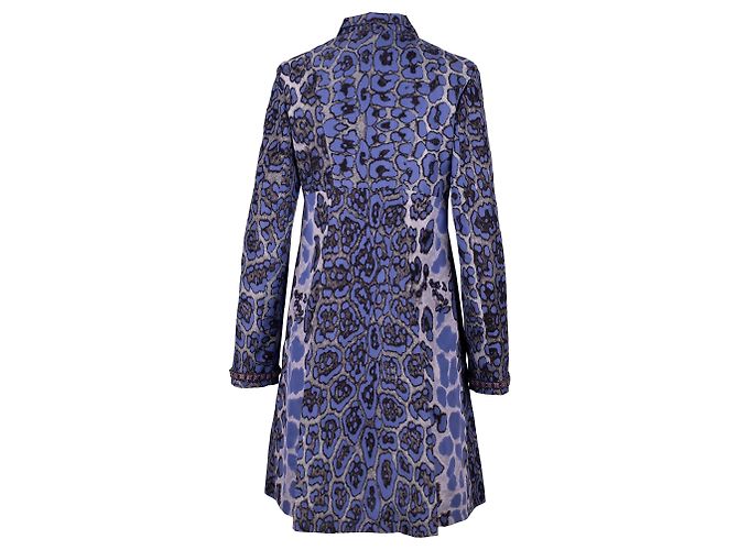 Abrigo cruzado estampado morado Blumarine bordado con cristales Púrpura - vista 3