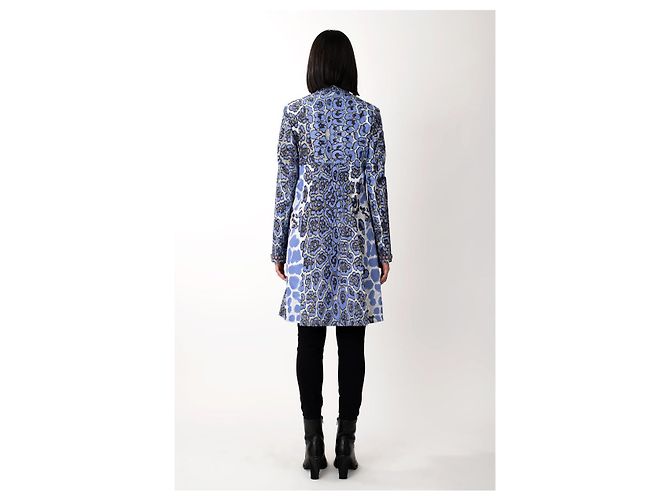 Abrigo cruzado estampado morado Blumarine bordado con cristales Púrpura - vista 4