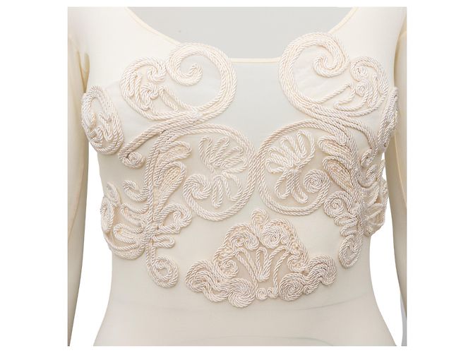 Autre Marque Body ricamato Collection Privée Crudo - vista 3