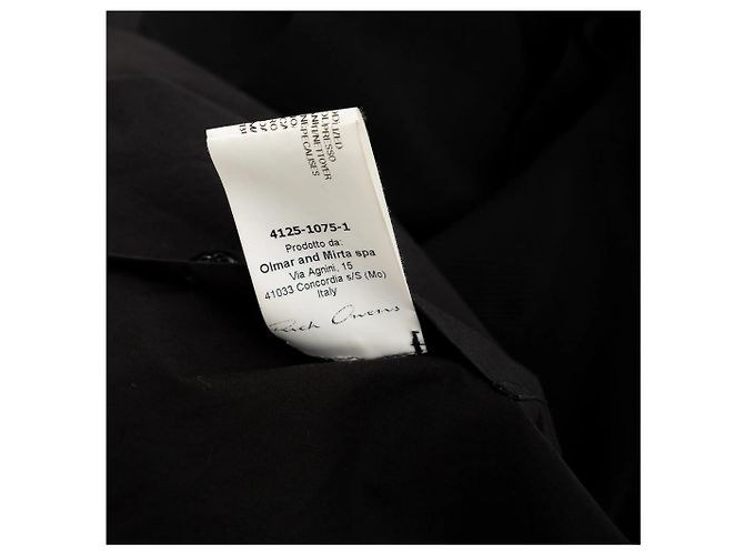 Rick Owens Asymmetrische Jacke Schwarz - Ansicht 12