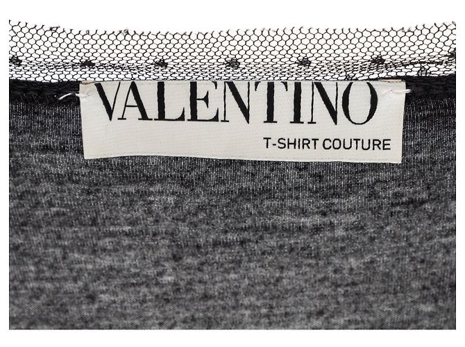 Valentino langes Oberteil aus bestickter Spitze Schwarz - Ansicht 8