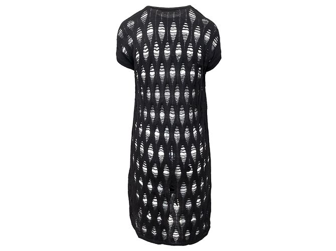 T-shirt Destroyed Alexander McQueen Preto - vista 2