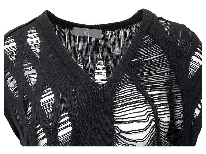 T-shirt Destroyed Alexander McQueen Preto - vista 3